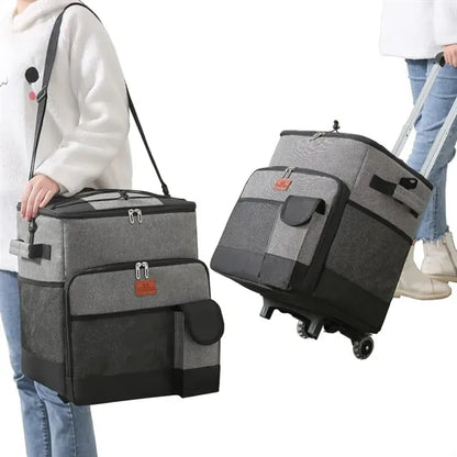 Personal Large Insulated Cooler Trolley Folding Shopping Car