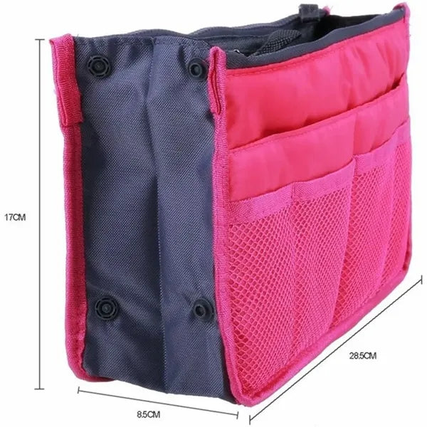 Multi Pocket Insert Organizer Bag With Handles