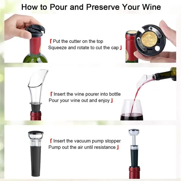 Electric Wine Bottle Openers Set