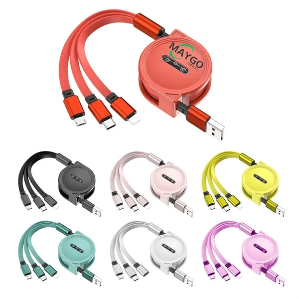 Retractable Multi Charging Cord 3 in 1