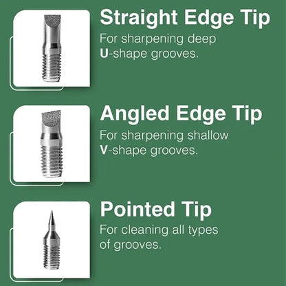 3-in-1 Golf Club Groove Sharpener Tool