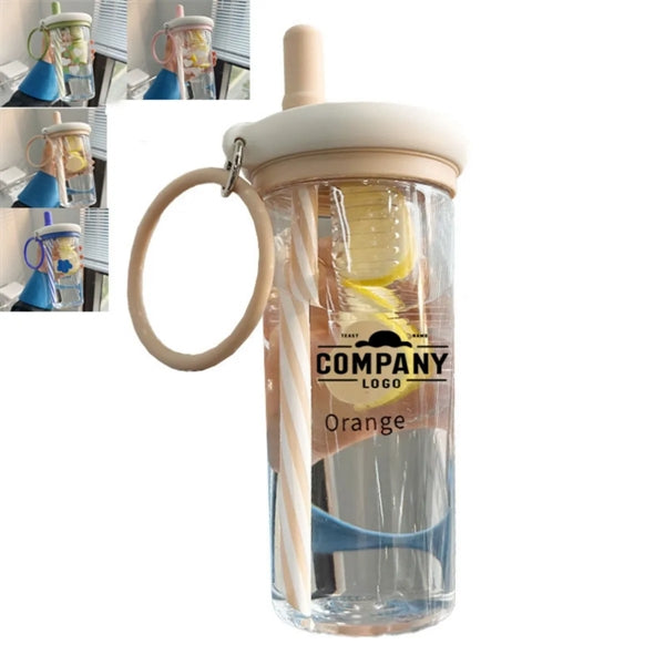 800Ml Kawaii Straw Bottle