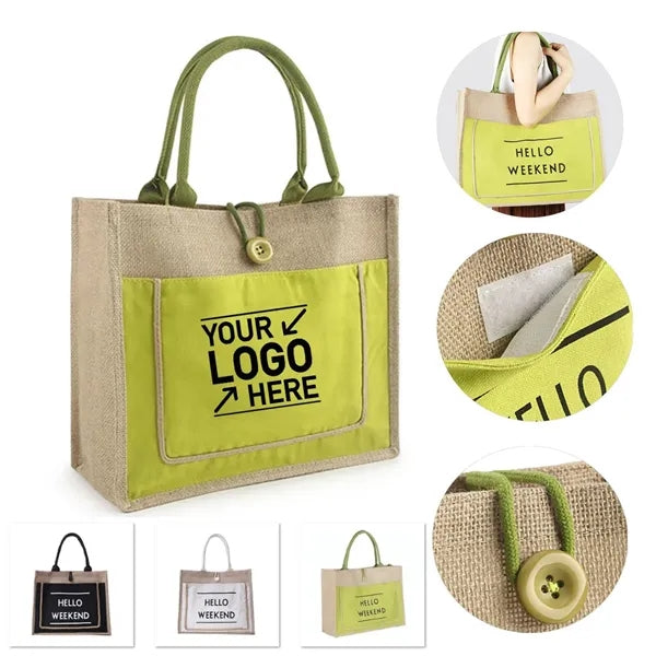 Large Jute Tote Bag