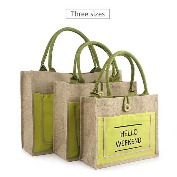 Large Jute Tote Bag