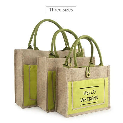 Large Jute Tote Bag