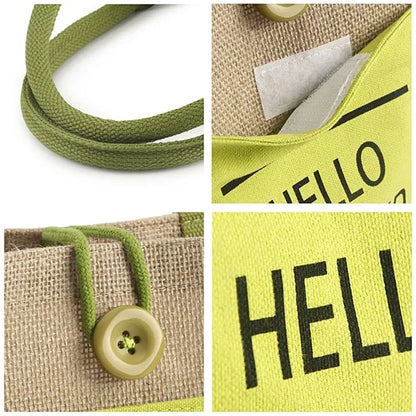 Large Jute Tote Bag