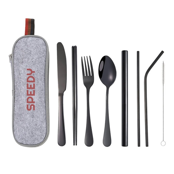 8-Piece Travel Utensils with Case