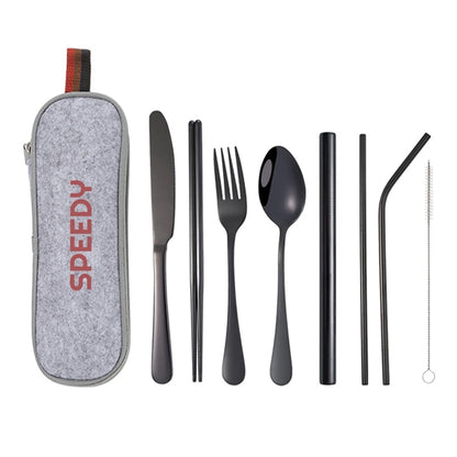8-Piece Travel Utensils with Case