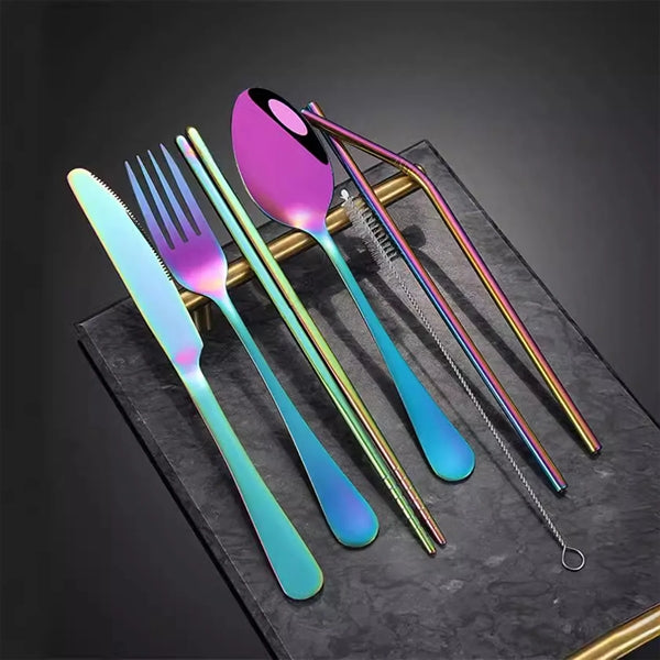 8-Piece Travel Utensils with Case