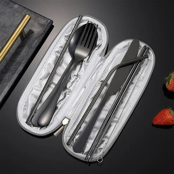 8-Piece Travel Utensils with Case