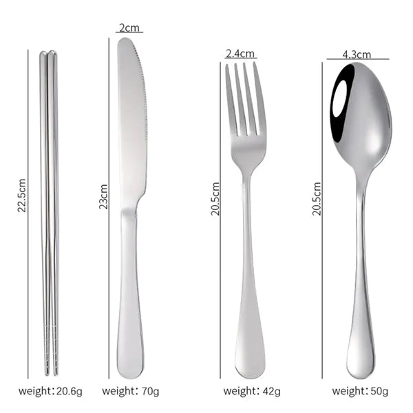 8-Piece Travel Utensils with Case