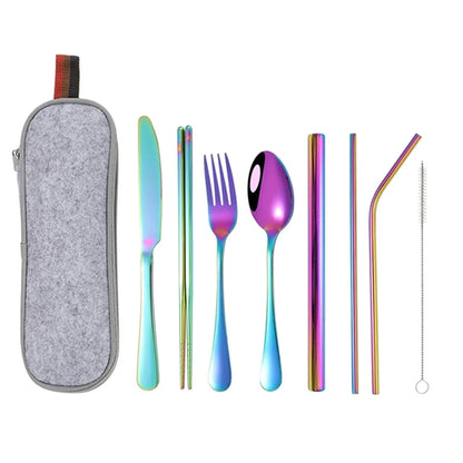 8-Piece Travel Utensils with Case