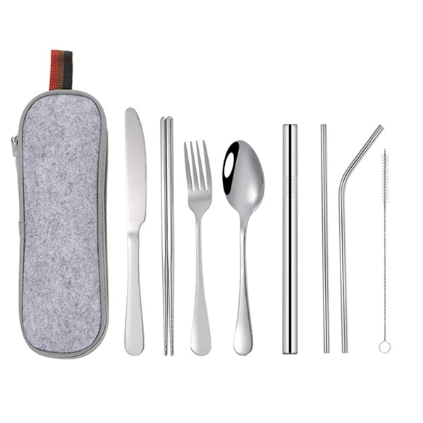 8-Piece Travel Utensils with Case