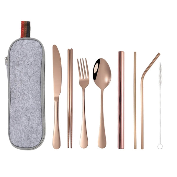 8-Piece Travel Utensils with Case