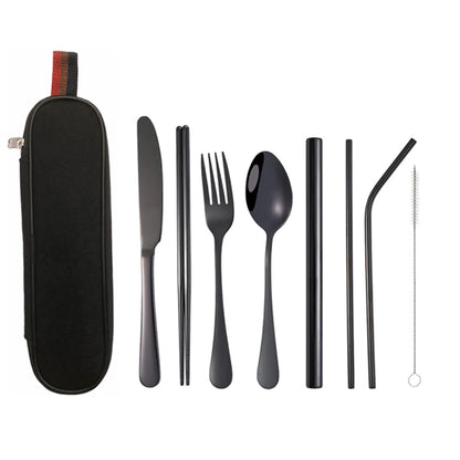 8-Piece Travel Utensils with Case