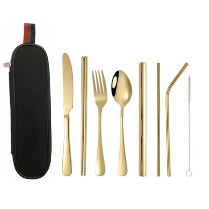 8-Piece Travel Utensils with Case