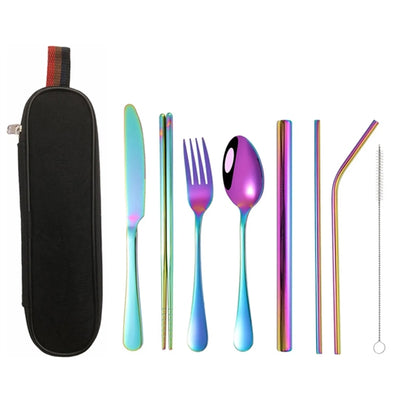 8-Piece Travel Utensils with Case