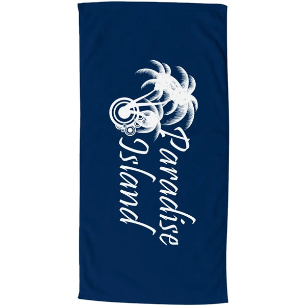 70" x 35" Beach Terry Velour Towel Dobby Hem