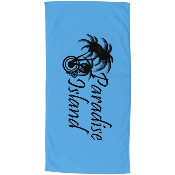 70" x 35" Beach Terry Velour Towel Dobby Hem