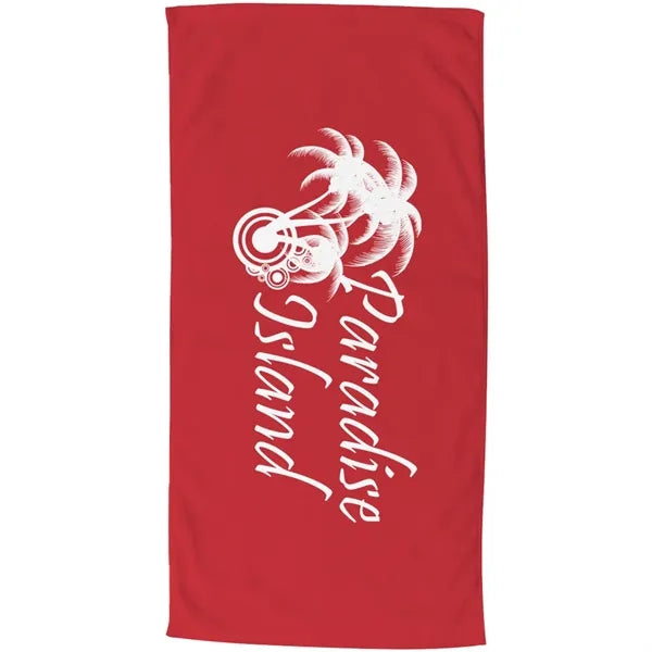 70" x 35" Beach Terry Velour Towel Dobby Hem
