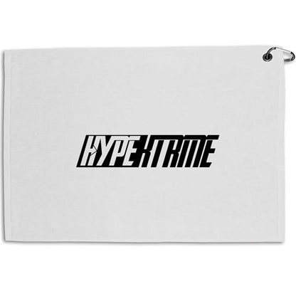 24" x 15" White Weekender Flat Hem Golf Towel