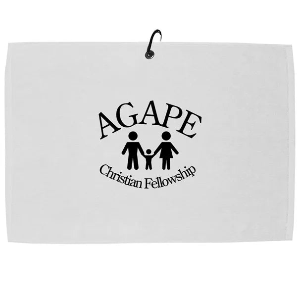 16" x 25" Champions White Golf Towel