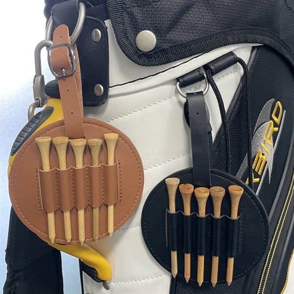 Personalized Leather Golf Gifts Tag Tees Holder Bag