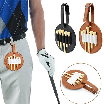 Personalized Leather Golf Gifts Tag Tees Holder Bag
