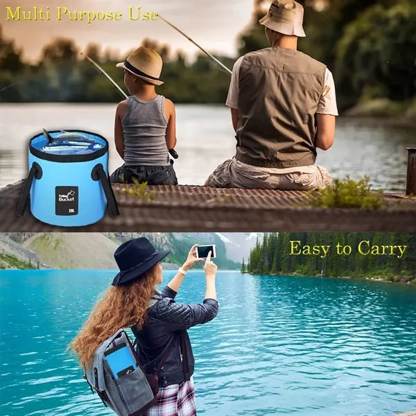 Collapsible Bucket Travelling Camping Hiking Fishing