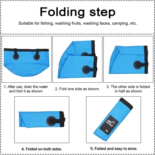 Collapsible Bucket Travelling Camping Hiking Fishing
