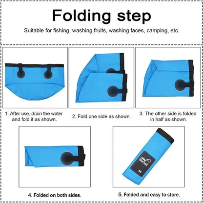 Collapsible Bucket Travelling Camping Hiking Fishing