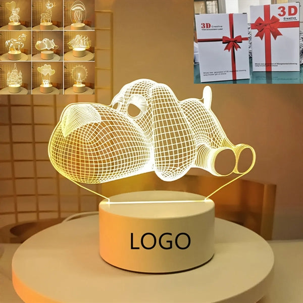 Customized 3D Acrylic USB Led Night Light