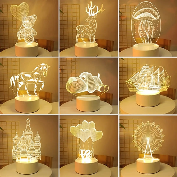 Customized 3D Acrylic USB Led Night Light