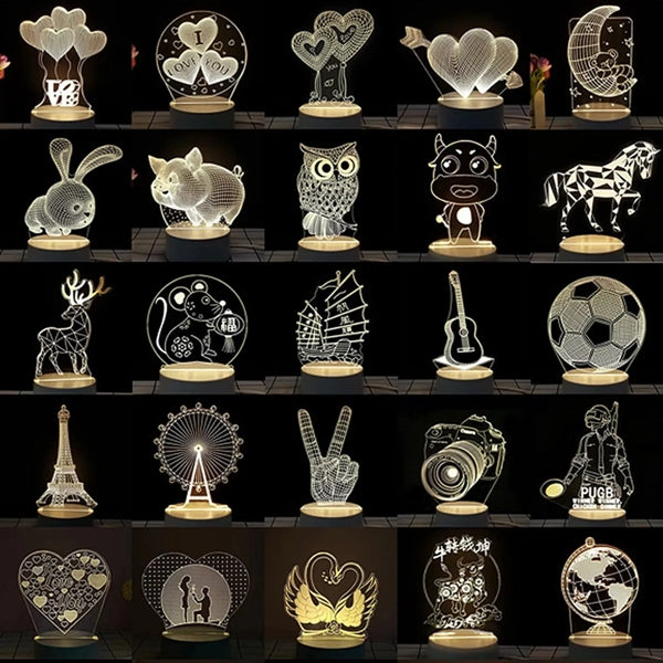 Customized 3D Acrylic USB Led Night Light