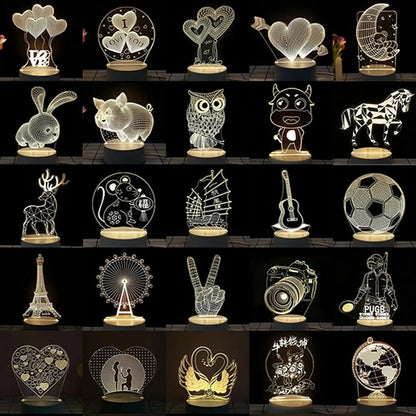 Customized 3D Acrylic USB Led Night Light