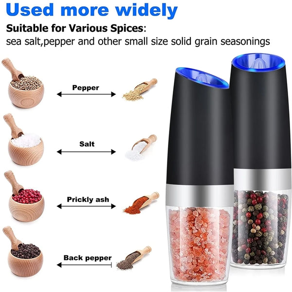 Electric Gravity Salt and Pepper Grinder