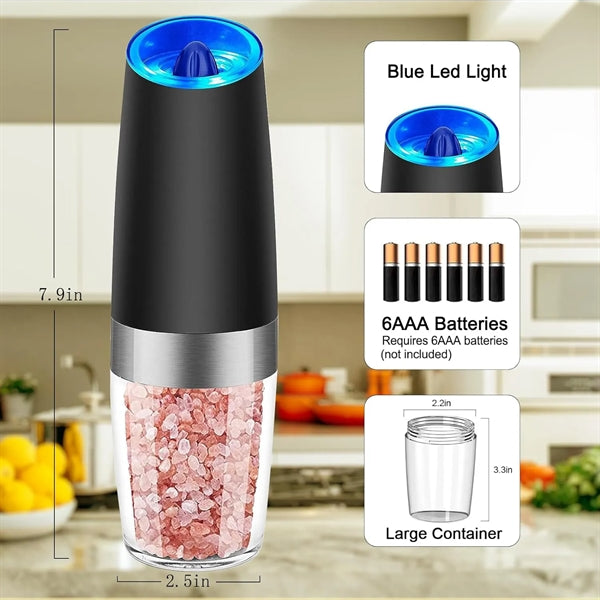 Electric Gravity Salt and Pepper Grinder