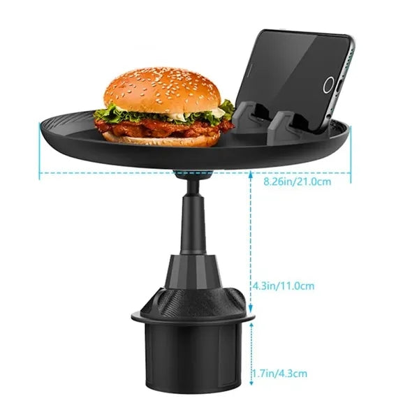 3-in-1 Car Cup Holder Tray Expander Phone Stand