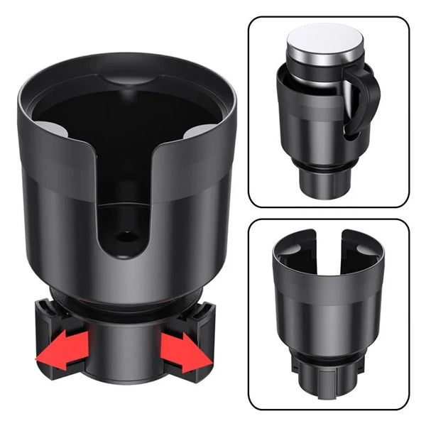 Car Cup Holder Expander Organizer with Adjustable Base
