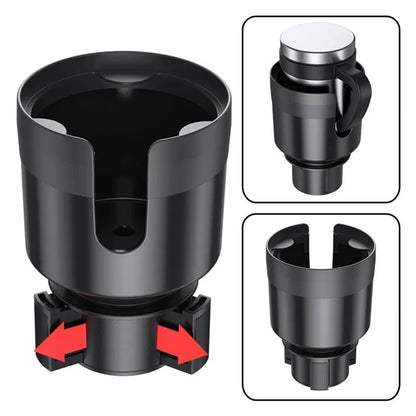 Car Cup Holder Expander Organizer with Adjustable Base