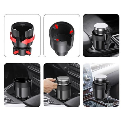 Car Cup Holder Expander Organizer with Adjustable Base