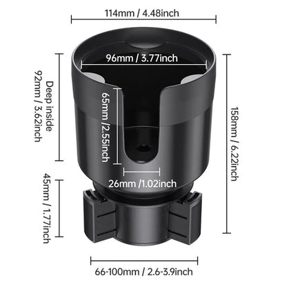 Car Cup Holder Expander Organizer with Adjustable Base