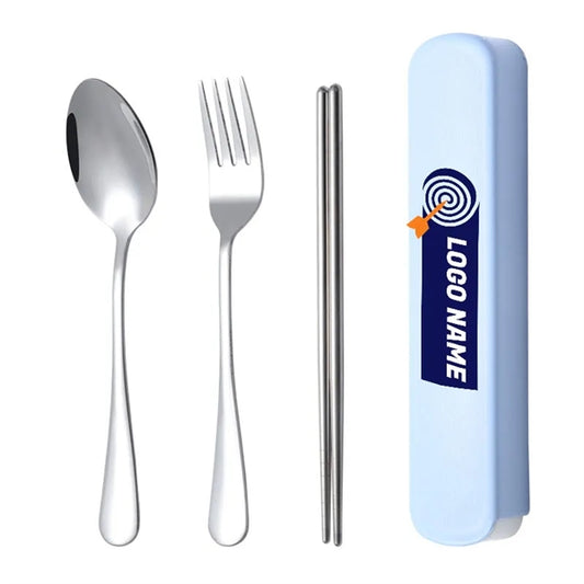 Portable Camping Stainless Steel Cutlery Tableware Set