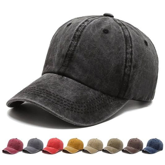 Washed Plain Baseball Cap