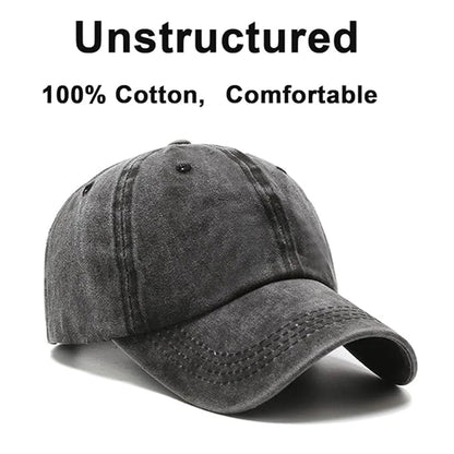 Washed Plain Baseball Cap