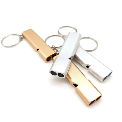Safety aluminum alloy Camping Whistles with Keyring