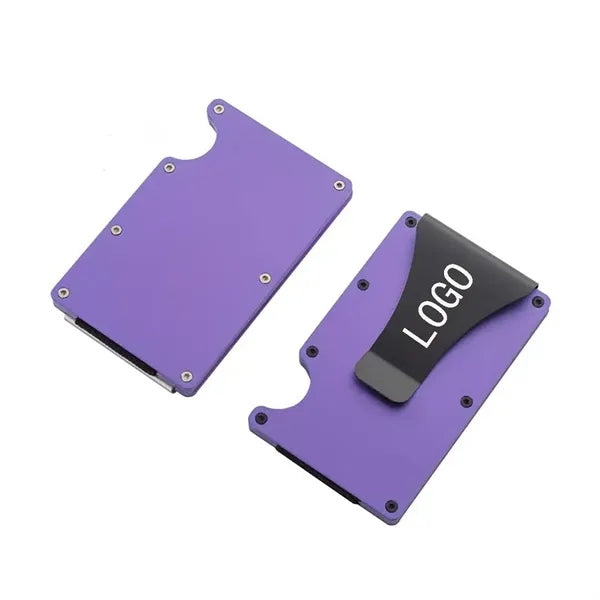 Rfid Blocking Slim Metal Wallet For Men With Money Clip
