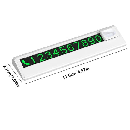 Temporary Parking Number Plate