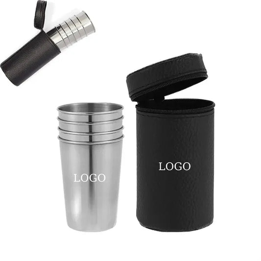 4 Pieces Outdoor Stainless Steel Cups Set