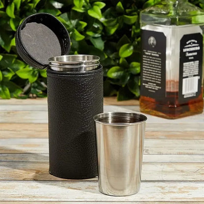 4 Pieces Outdoor Stainless Steel Cups Set
